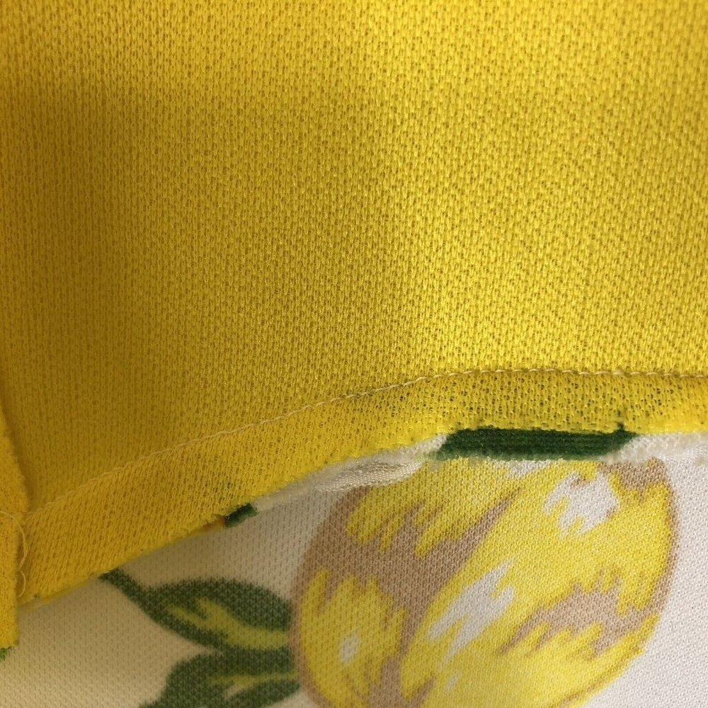 Vtg Handmade Womens Sleeveless Maxi Dress Size M Yellow Lemons Limes 1960s 1970s - Picture 13 of 13